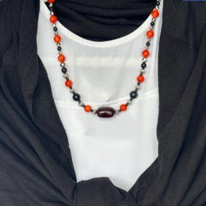 Halloween Beaded Necklace and Earrings Set